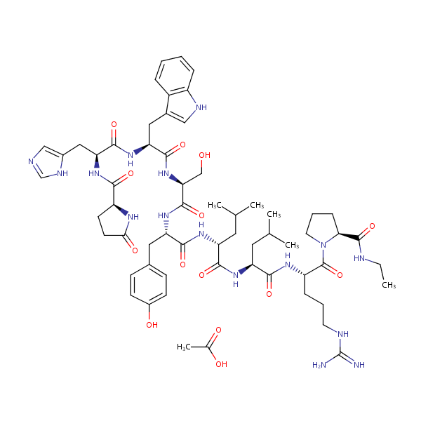 Leuprolide acetate salt structural formula