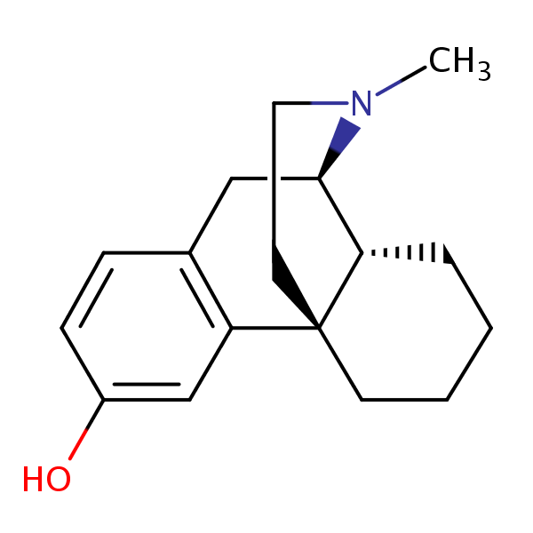 Levorphanol structural formula