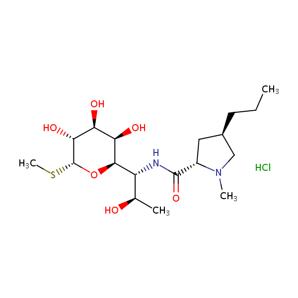 Lincomycin hydrochloride structural formula