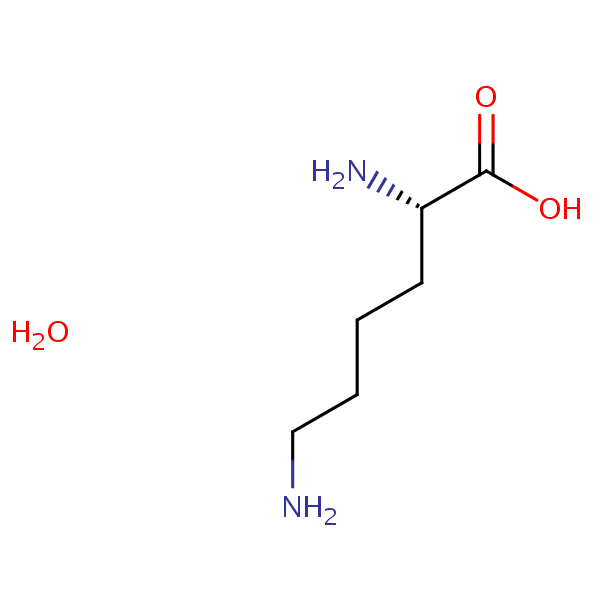 Lysine monohydrate structural formula