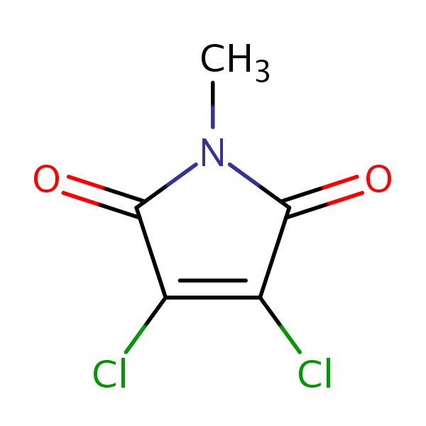Maleimide, 2,3-dichloro-N-methyl- structural formula