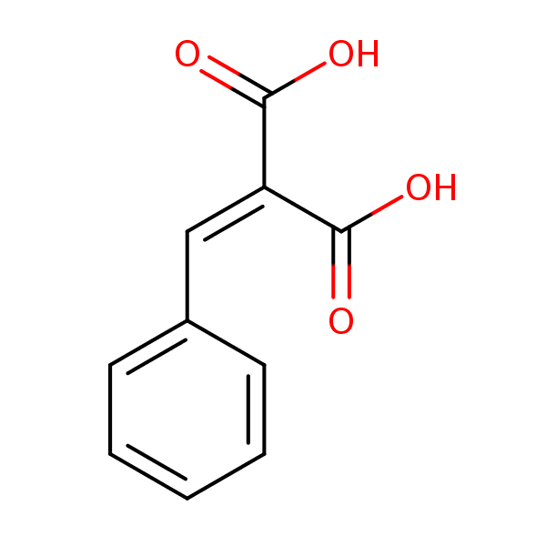 Malonic acid, benzylidene- structural formula