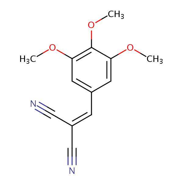 Malononitrile, (3,4,5-trimethoxybenzylidene)- structural formula