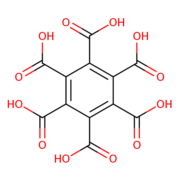 Mellitic acid structural formula