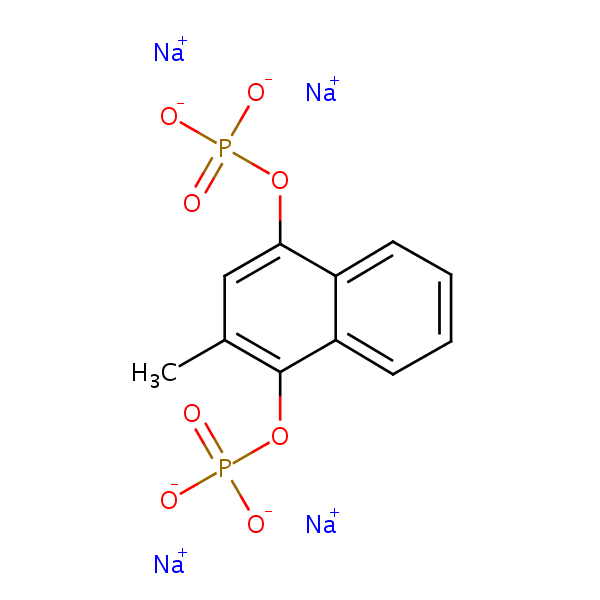Menadiol sodium diphosphate anhydrous structural formula