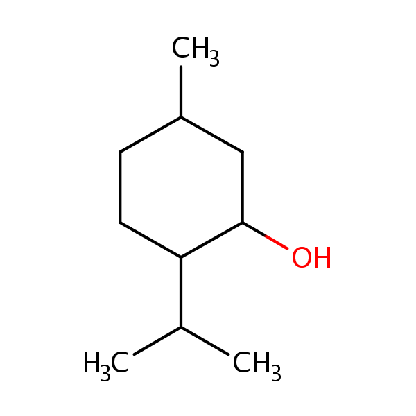 Menthol structural formula