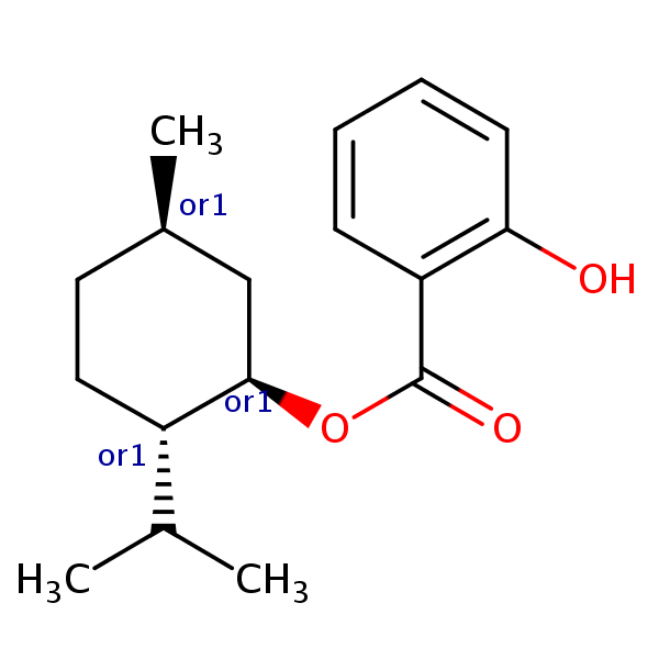 Menthyl salicylate structural formula