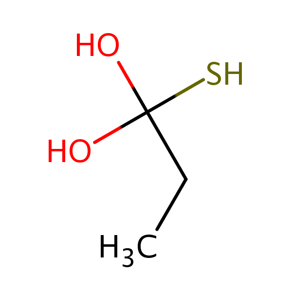 Mercaptopropanediol structural formula