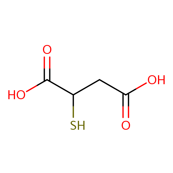 (+/-)-Mercaptosuccinic acid structural formula