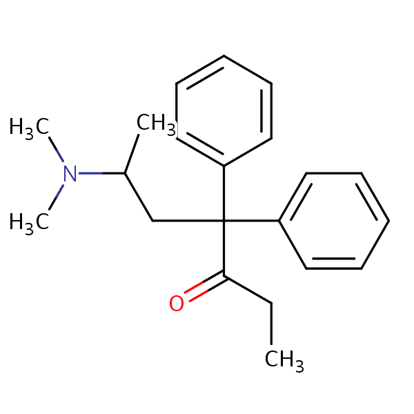 Methadone structural formula