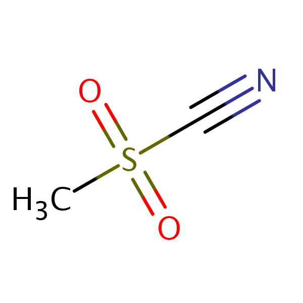 Methanesulphonyl cyanide structural formula