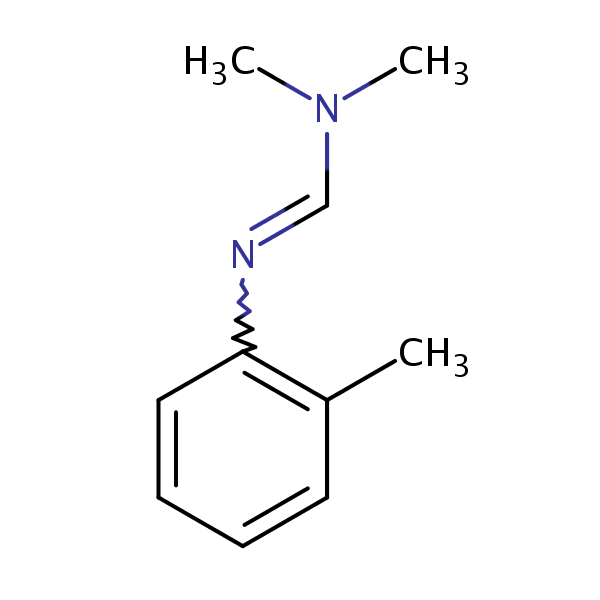 Methanimidamide, N,N-dimethyl-N’-(2-methylphenyl)- structural formula