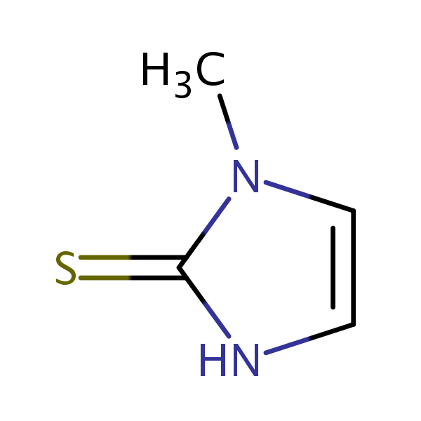 Methimazole structural formula