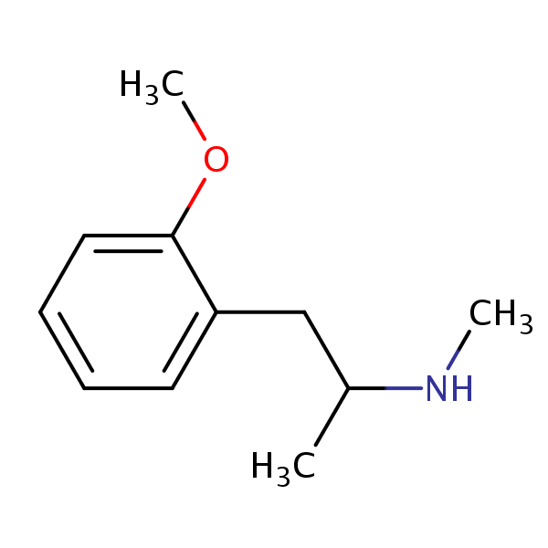 Methoxyphenamine structural formula