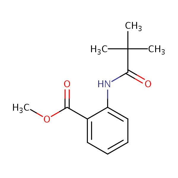 Methyl 2-((2,2-dimethyl-1-oxopropyl)amino)benzoate structural formula