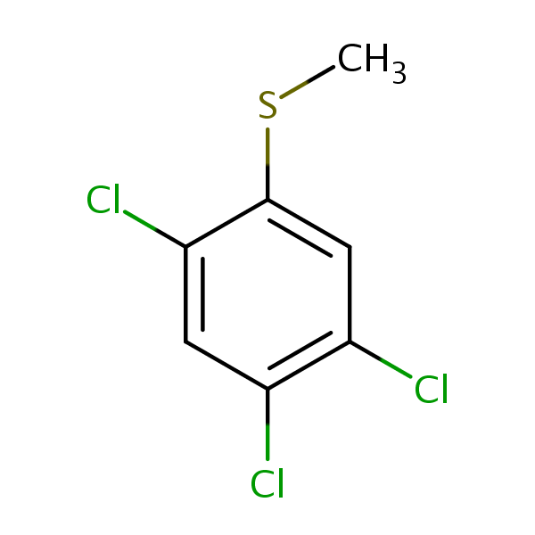 Methyl 2,4,5-trichlorophenyl sulfide structural formula