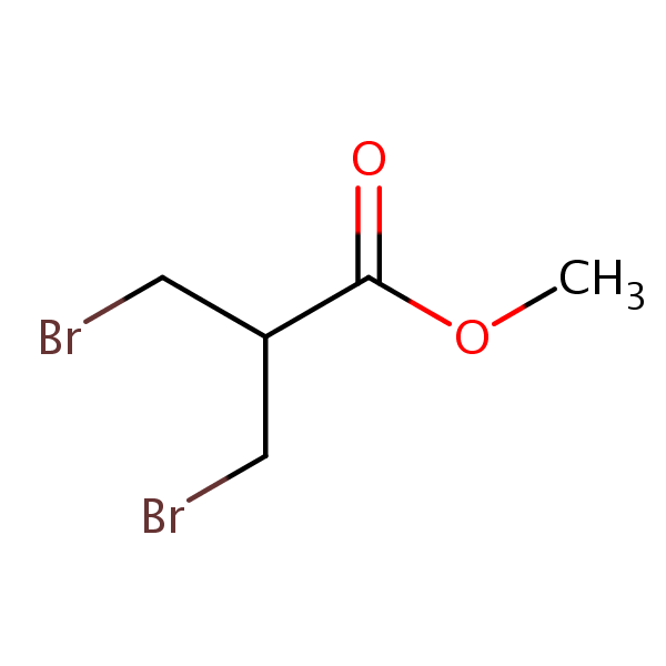 Methyl 3-bromo-2-(bromomethyl)propionate structural formula