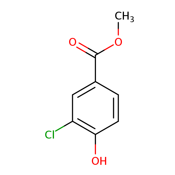 Methyl 3-chloro-4-hydroxybenzoate structural formula