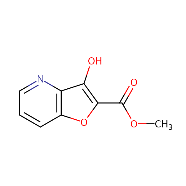 Methyl 3-hydroxyfuro(3,2-b)pyridine-2-carboxylate structural formula