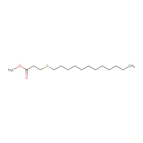 Methyl 3-(laurylthio)propionate structural formula