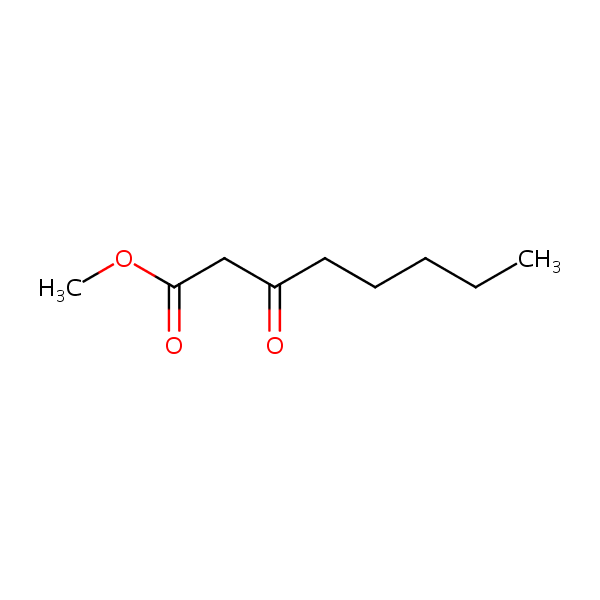 Methyl 3-oxooctanoate structural formula