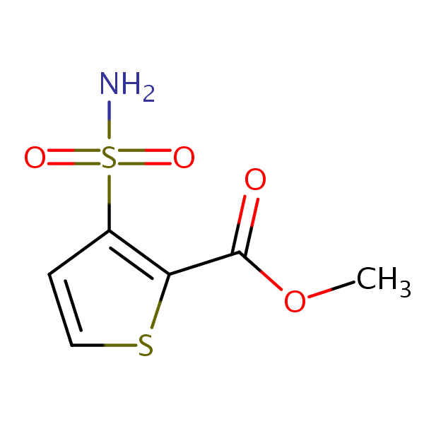Methyl 3-sulfamoylthiophene-2-carboxylate structural formula