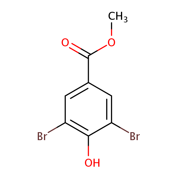 Methyl 3,5-dibromo-4-hydroxybenzoate structural formula