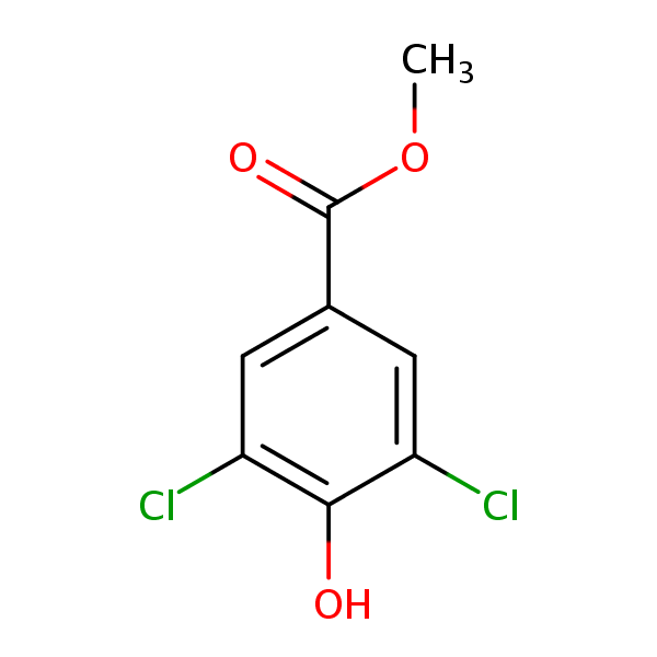 Methyl 3,5-dichloro-4-hydroxybenzoate structural formula