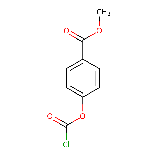 Methyl 4-((chlorocarbonyl)oxy)benzoate structural formula