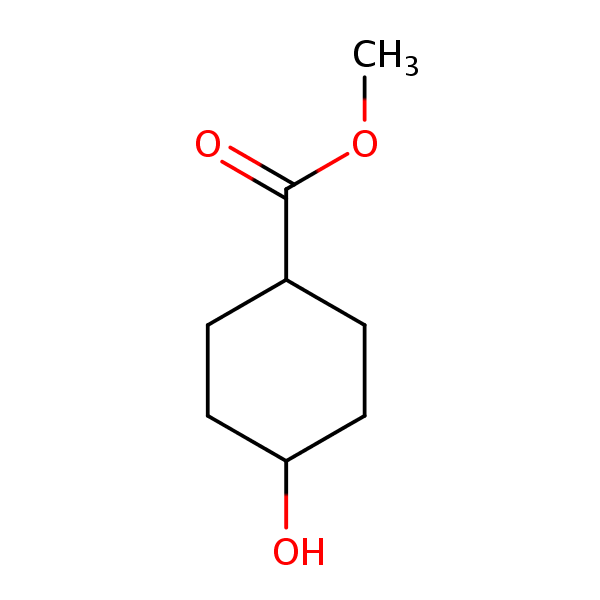 Methyl 4-hydroxycyclohexanecarboxylate structural formula