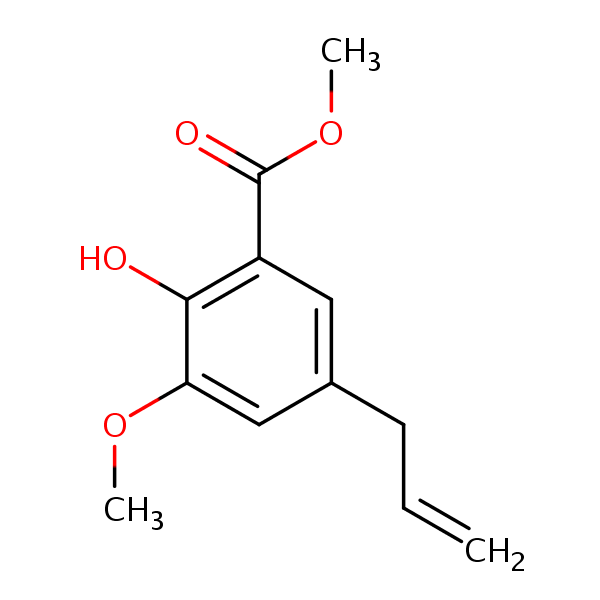 Methyl 5-allyl-3-methoxysalicylate structural formula