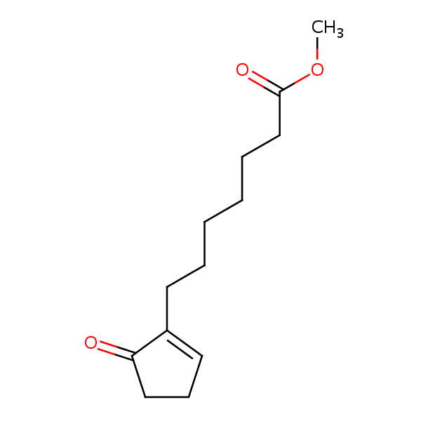 Methyl 5-oxocyclopent-1-ene-1-heptanoate structural formula