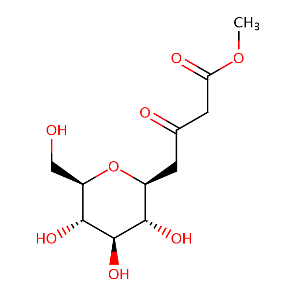 Methyl 5,9-anhydro-2,4-dideoxy-D-glycero-D-gulo-dec-3-ulosonate structural formula