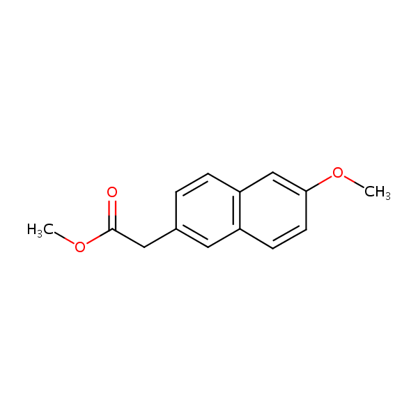 Methyl 6-methoxynaphthalene-2-acetate structural formula