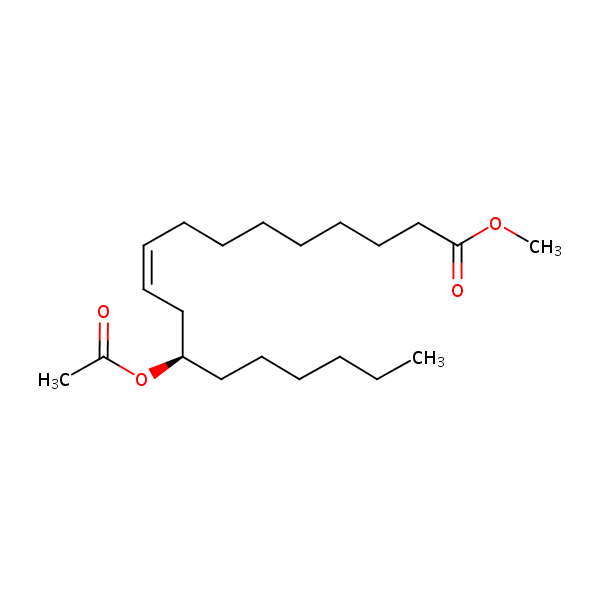 Methyl (9Z,12R)-12-(acetyloxy)octadec-9-enoate structural formula