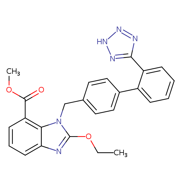 Methyl candesartan structural formula