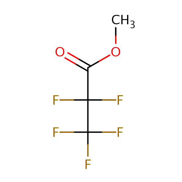 Methyl pentafluoropropionate structural formula