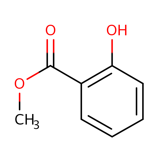 Methyl salicylate structural formula