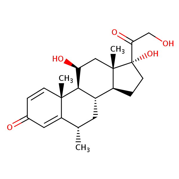 Methylprednisolone structural formula