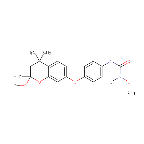Metobenzuron structural formula
