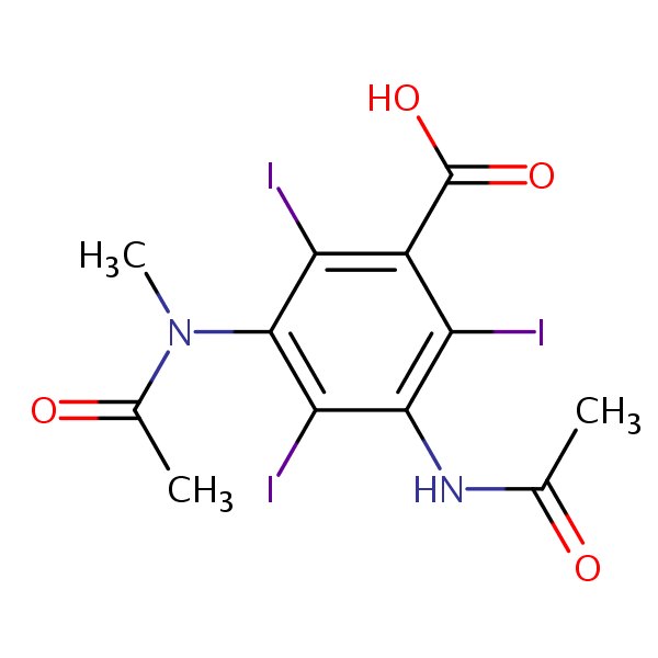 Metrizoic acid structural formula