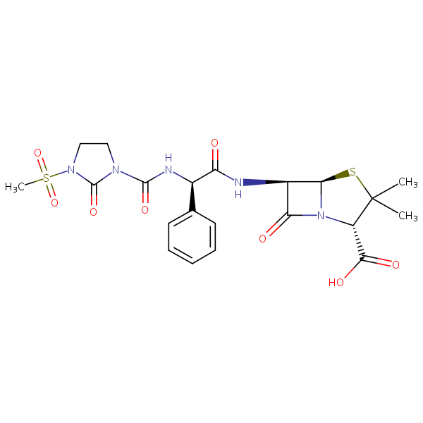 Mezlocillin structural formula