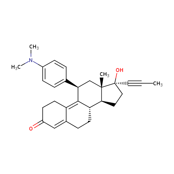 Mifepristone structural formula