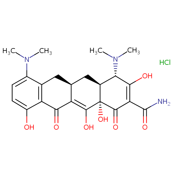 Minocycline hydrochloride structural formula