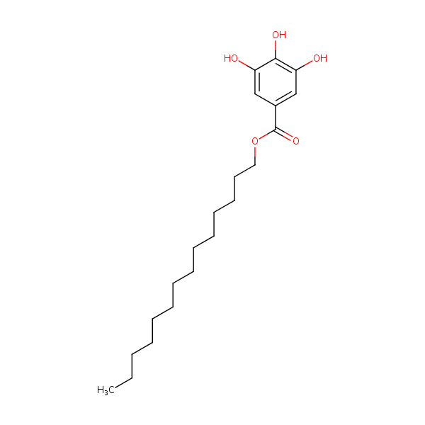 Myristyl gallate structural formula
