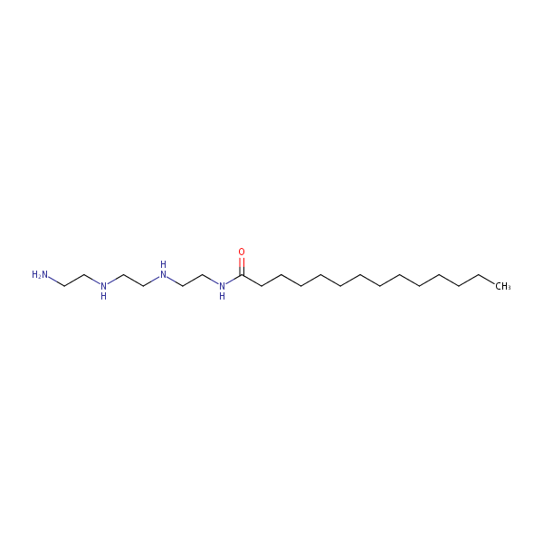 N-(2-((2-((2-Aminoethyl)amino)ethyl)amino)ethyl)myristamide structural formula