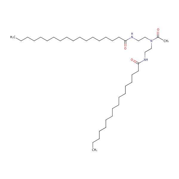 N-(2-(Acetyl(2-((1-oxohexadecyl)amino)ethyl)amino)ethyl)stearamide structural formula