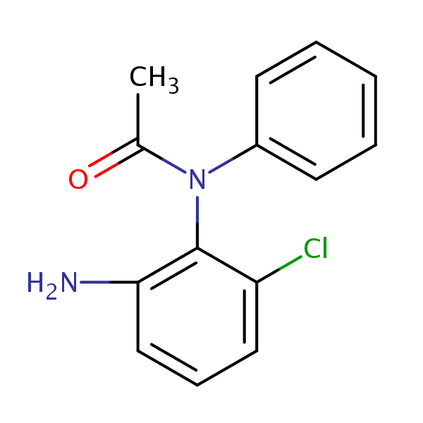 N-(2-Amino-6-chlorophenyl)-N-phenylacetamide structural formula