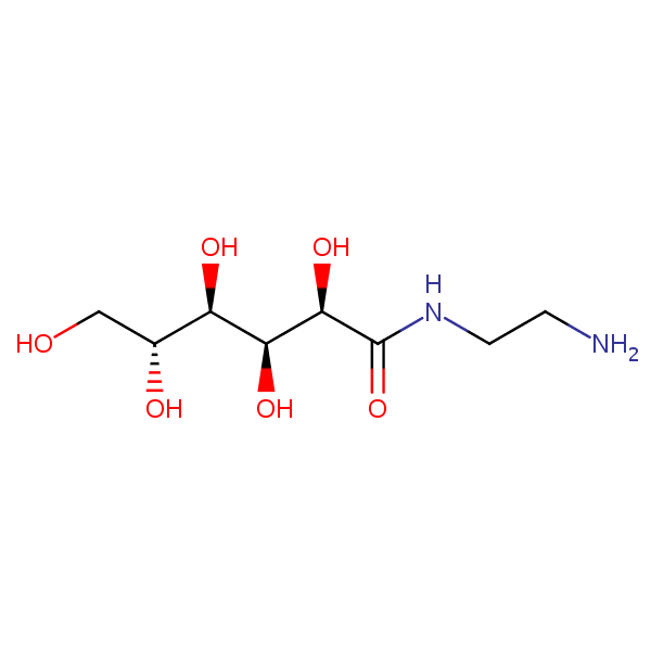 N-(2-Aminoethyl)-D-gluconamide structural formula