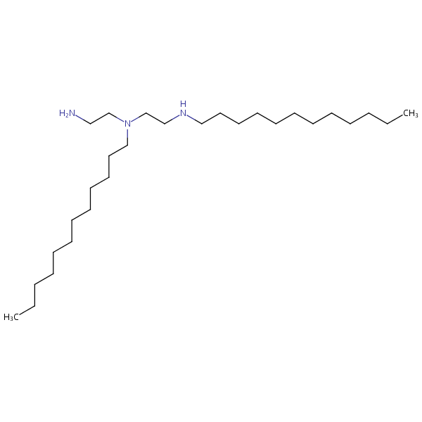 N-(2-Aminoethyl)-N,N’-didodecylethylenediamine structural formula